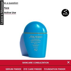 Shisheido UV protective Liquid foundation